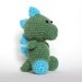 Amigurumi Green and Blue Dinosaur
