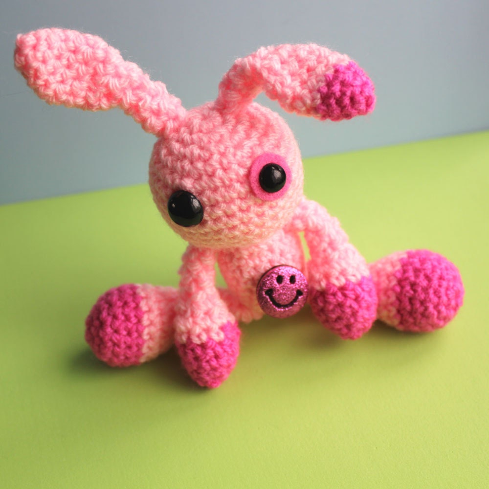 Amigurumi Pink Zombie Happy Bunny