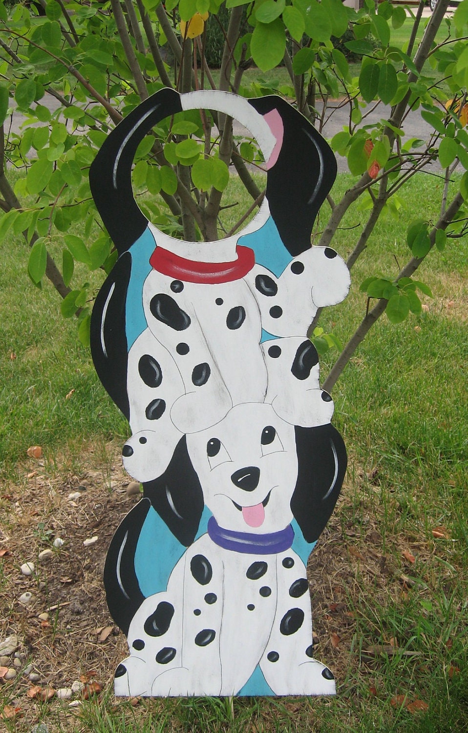 Dalmatian Puppies Birthday Party Photo Prop Sign - Hand-Painted Wood - Keepsake