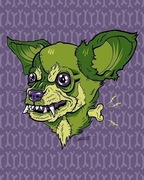 Monster Pets - Chihuahua - 5x7 Archival Print