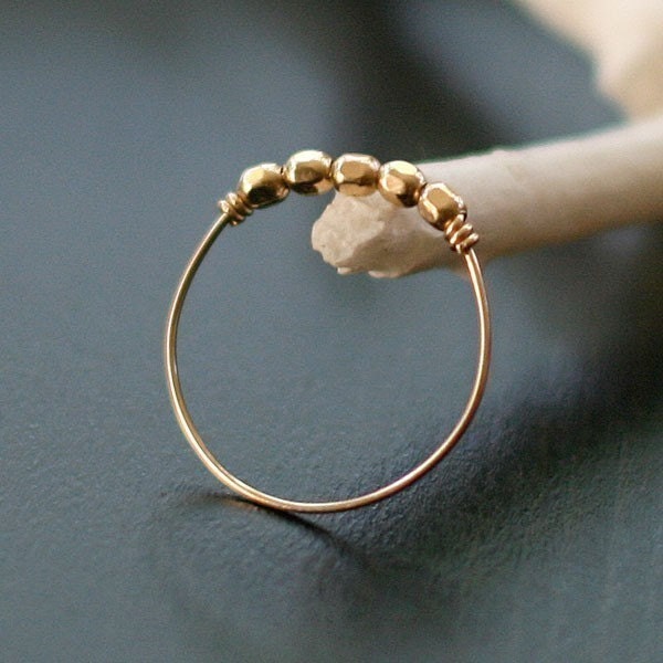 libra - minimalist gold ring by elephantine