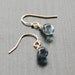 night swimming - gold and blue teardrop earrings by elephantine