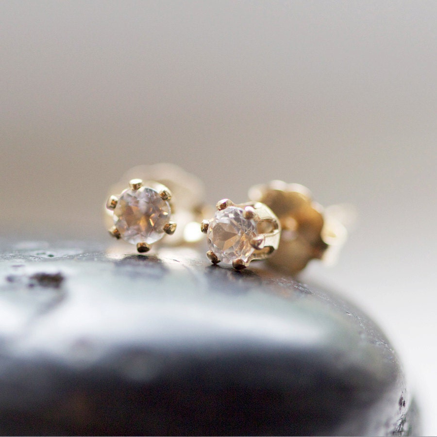 nova - tiny gold stud earrings by elephantine
