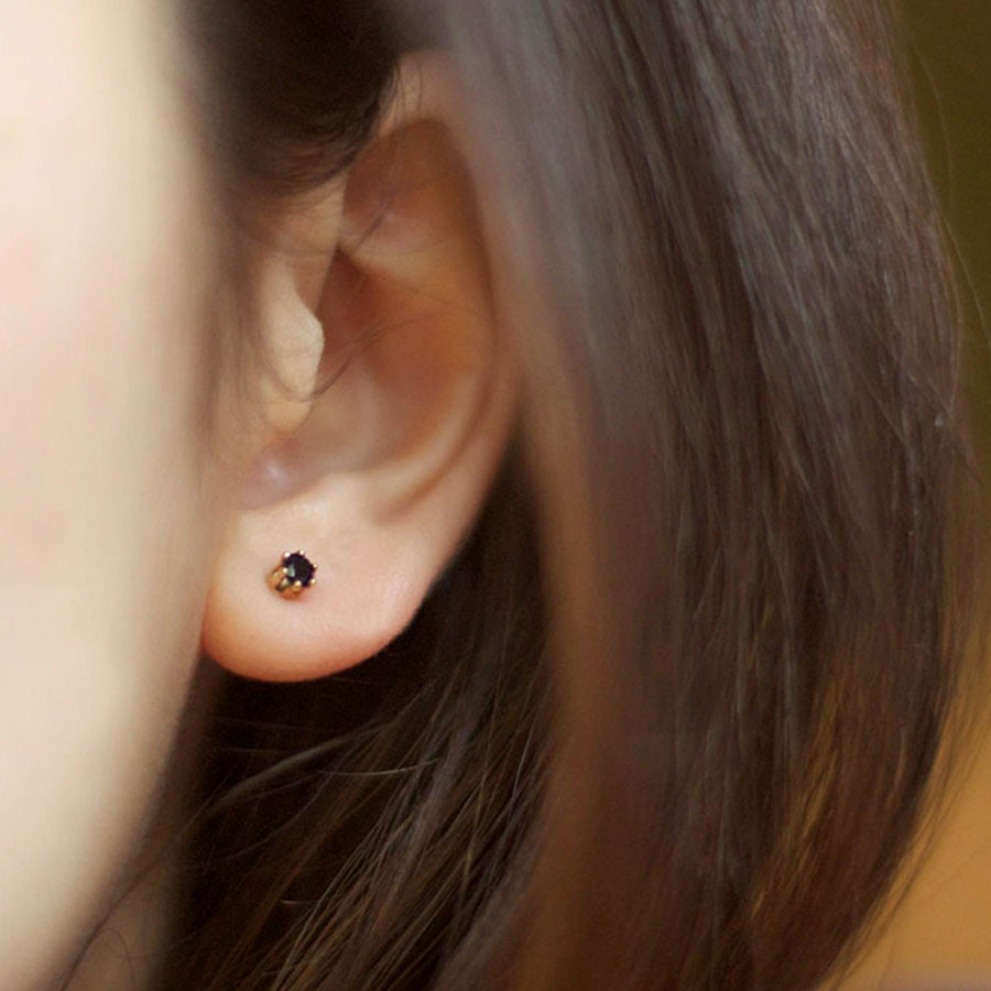nova - tiny gold stud earrings by elephantine