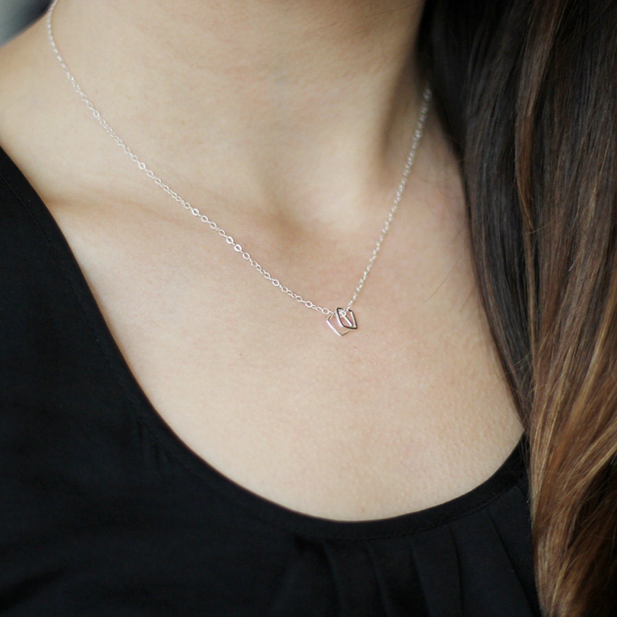conmigo - silver geometric necklace by elephantine