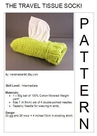 The Travel Tissue Sock - PDF PATTERN - KNIT