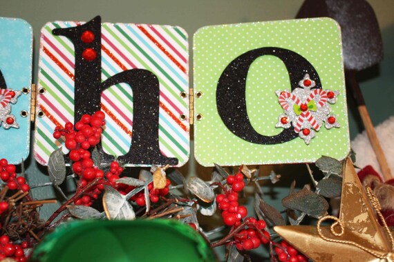 50% Off HO HO HO Sign - Christmas Decoration - Santa Banner Il_570xn