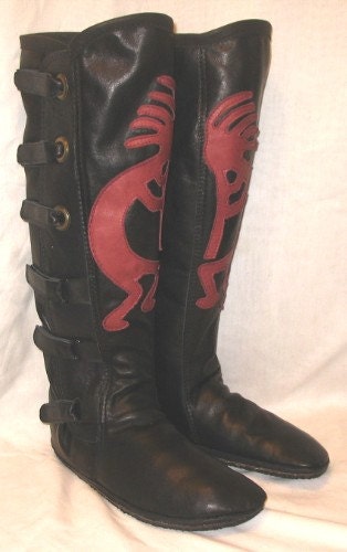 Steampunk Boots Genuine Leather Renaissance Boots Steam Punk Moccasins Medieval Pirate LARP Custom Handmade by Debbie Leather
