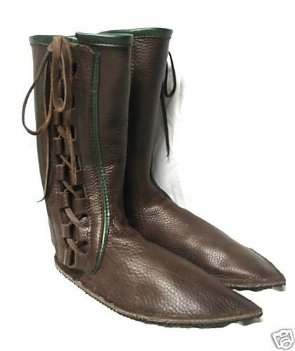 Artisan Made Leather Moccasins Renaissance Style Moccasin Steampunk Boots LARP Shoes Custom Handmade by Debbie Leather
