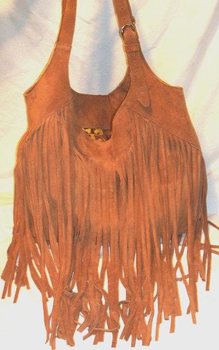 Custom Leather Fringe Hobo Purse Artisan Bucket Bag By Dleather 0093