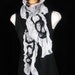 Nuno felted scarf - Black and White