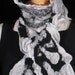 Nuno felted scarf - Black and White