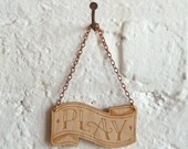 Reversible Play / Work wood banner