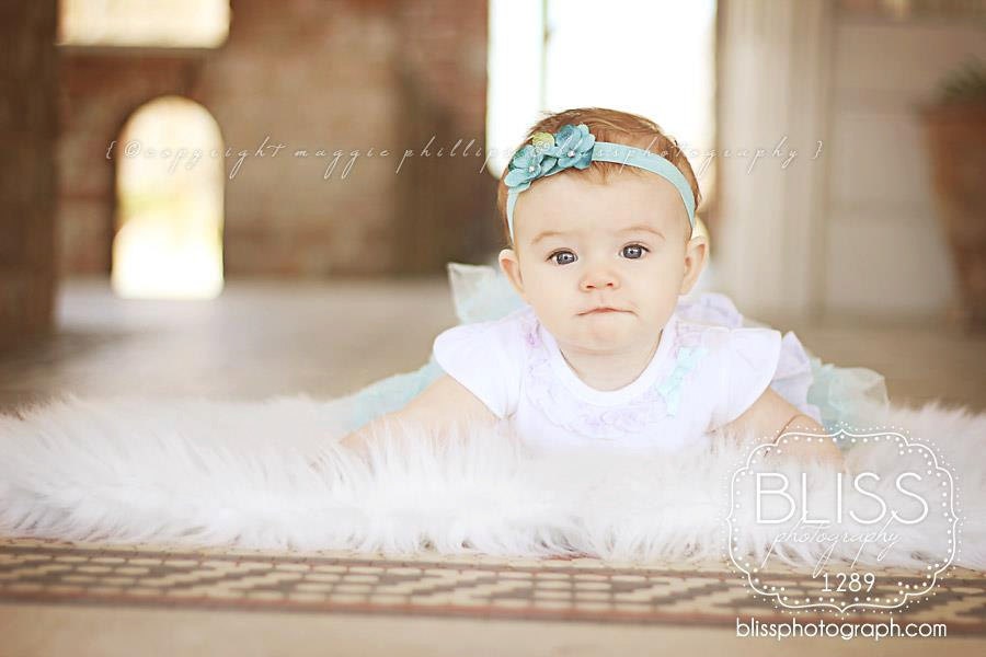 Baby Headband - Infant Headband - Newborn Headband - Toddler Headband -HARPER Double Dainty Turquoise Blue Flower Headband