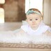 Baby Headband - Infant Headband - Newborn Headband - Toddler Headband -HARPER Double Dainty Turquoise Blue Flower Headband