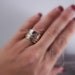 Sterling and Gold Spinner Ring- Fiddle Ring Silver and Gold