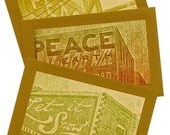 GHOST SIGNS letterpress holiday postcard pack with 6 assorted designs