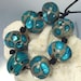 Lampwork Glass Beads Set, Ocean Blue