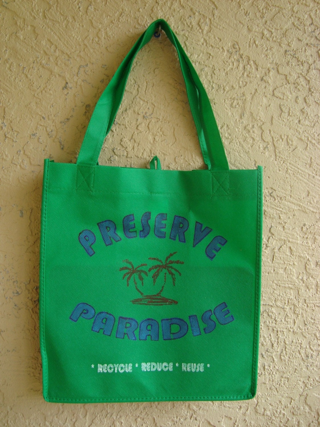 Reusable Shopping Bag Preserve Paradise Recycle Go Green