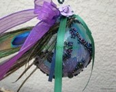 Peacock Ornament Party Mardi Gras Bridal Shower Wedding Favor Sun Catcher