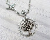 Eternity Tree of Life - Silver Tree Necklace - by BirdzNbeez - Wedding Bridesmaids Friendship Birthday