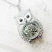 Silver Owl Necklace - Steampunk Owl Necklace - Jewelry by BirdzNbeez