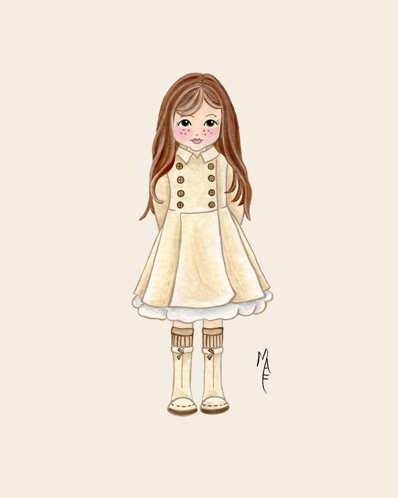 Ruby Print- Children's Wall Art and Decor-  Baby Nursery Art