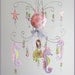 Purple and Pink Mermaid chandelier mobile- Baby Mobile- Nursery Mobile