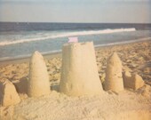 Sand Castle - 8x10 Retro Summer Love Polaroid Print - Summer Summertime Vacation Beach Ocean