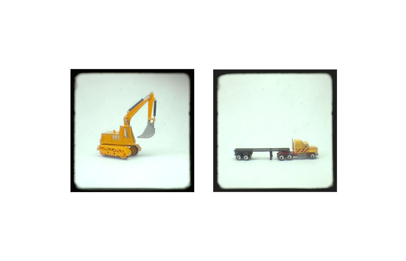 Toys photography - Toys art - Old toys - Fine art photography prints - a set of two 5x5 prints - Ttv - old toy cars
