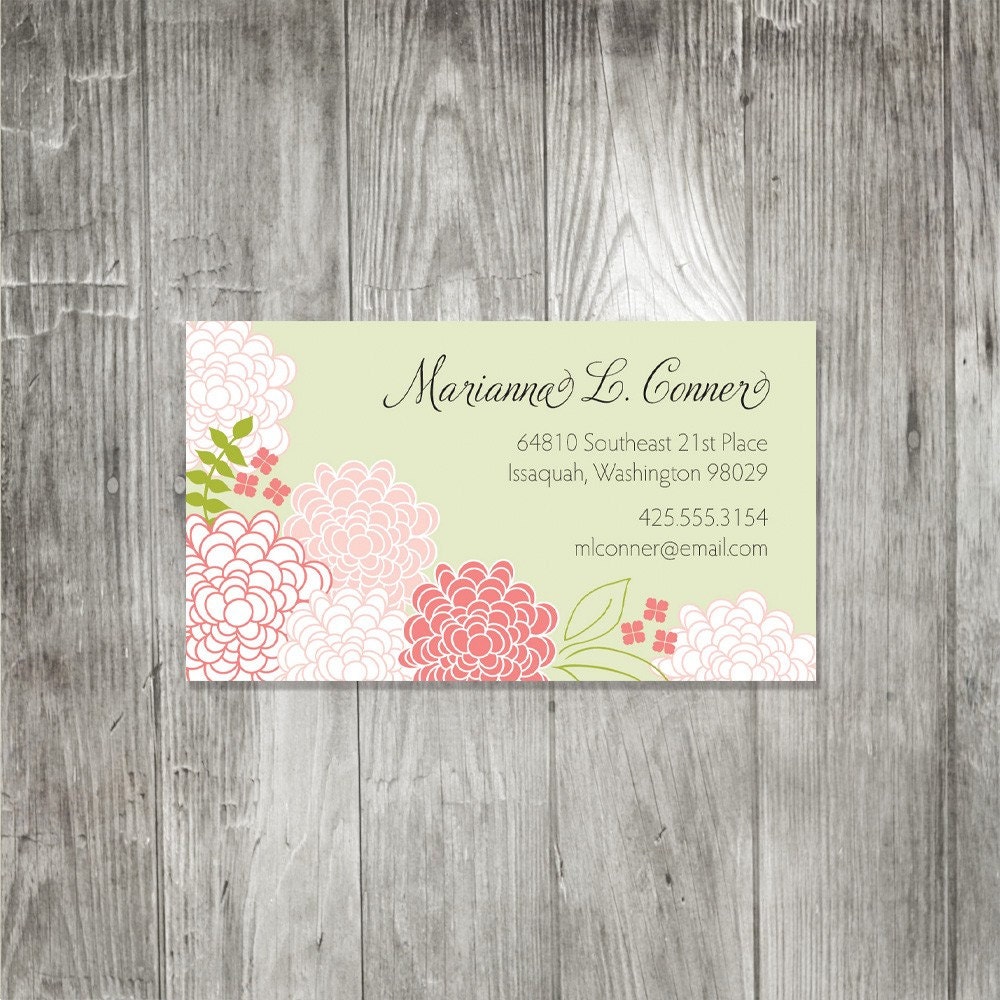 Spring Blossoms Calling Card