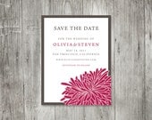 Peeking Chrysanthemum Save the Date