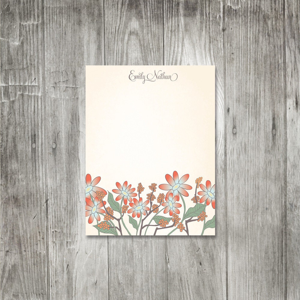 Floral Garden Personalized Notepad