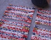 Mug Rugs: Hand-Woven Cotton Fabric Coasters - kimbuktu