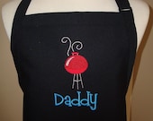 GREAT fathers day gift Custom Personalized Adult Apron Dad  Daddy man monogram embroidered grill BBQ