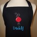 GREAT fathers day gift Custom Personalized Adult Apron Dad  Daddy man monogram embroidered grill BBQ