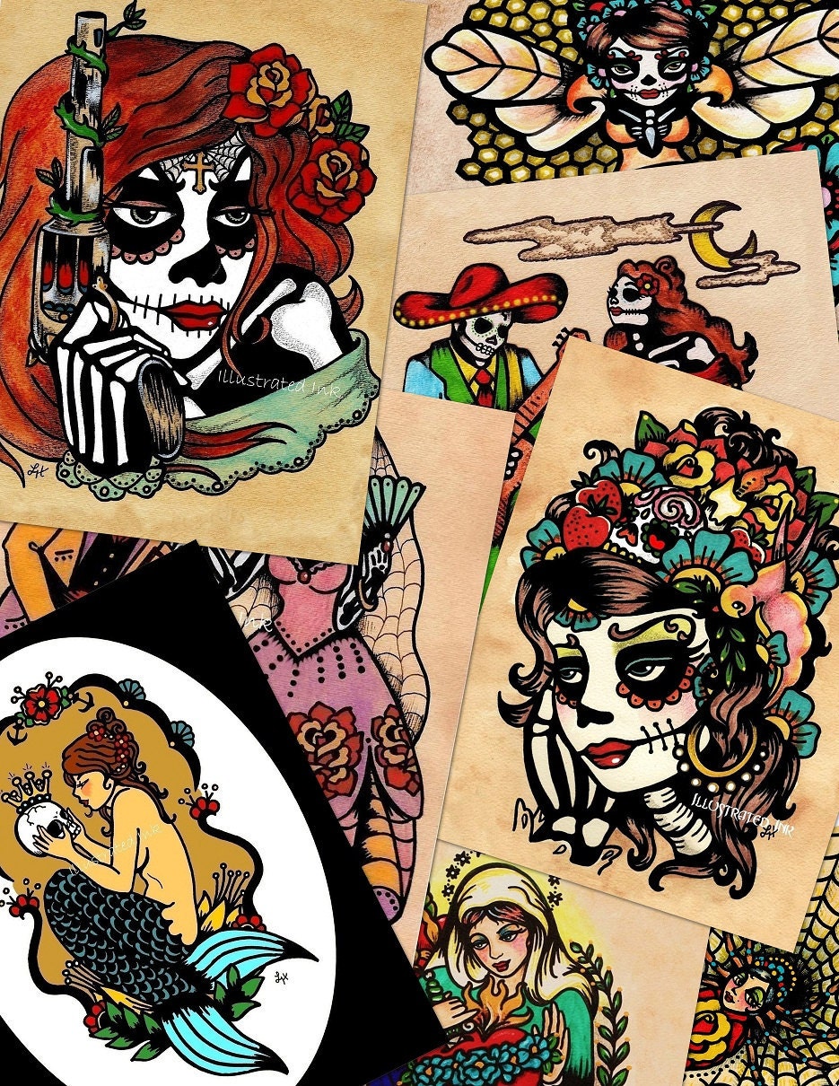 CHOOSE Any THREE 8" x 10" Art Prints from Illustrated Ink - Bundle and Save