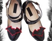 Pvc Bat Shoe Clips, Gothic, Vampire, available in many colours