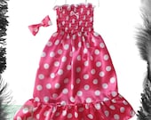 Baby Satin Polka Dot Summer Dress, various colors
