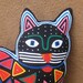 Exquisite Mola Cat Pillow - Hand Sewn Reverse Applique