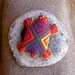 SALE - Lavender Filled Mola Travel Turtle - Red -  Kuna indian Reverse Applique
