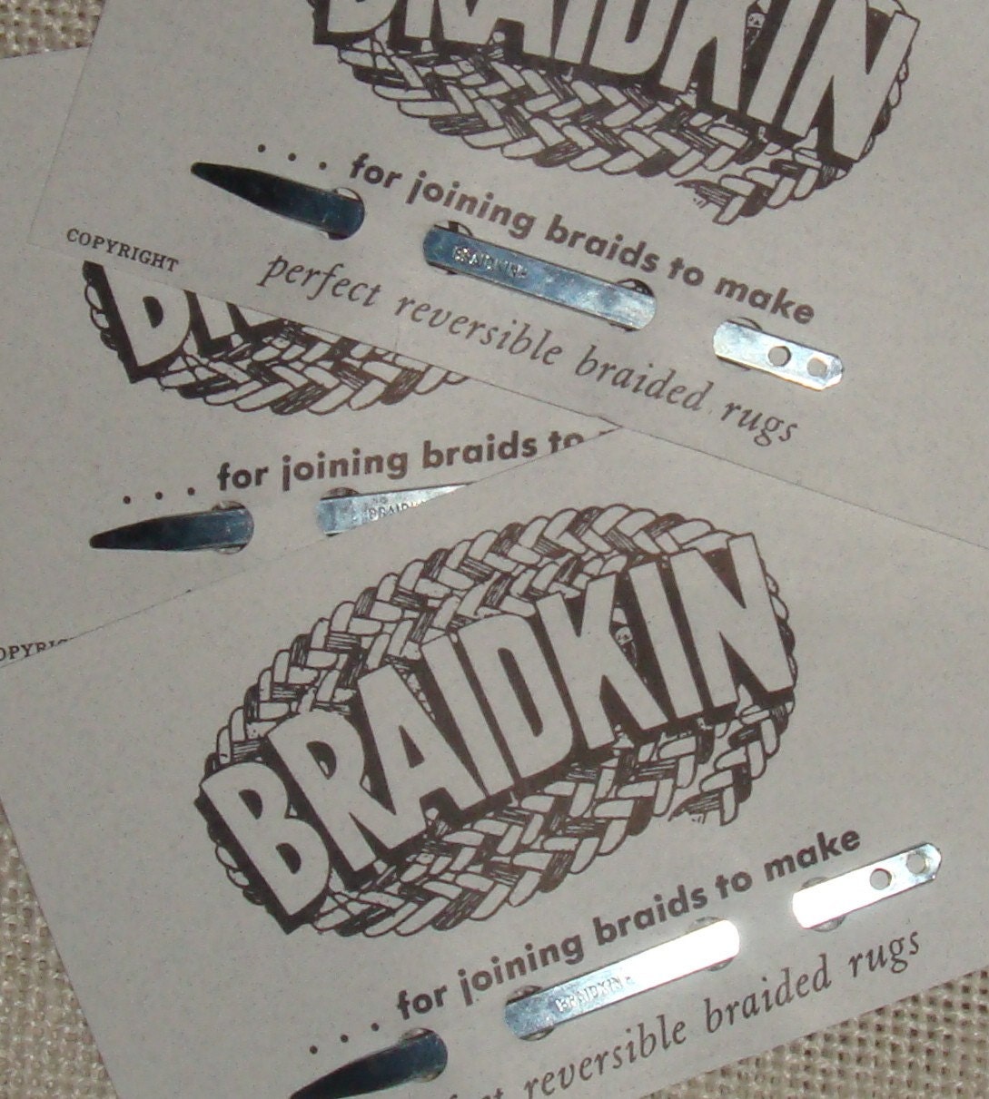 3 Rug Braiding Lacer Needles for Knitting and Rug Braiding by Braidkin