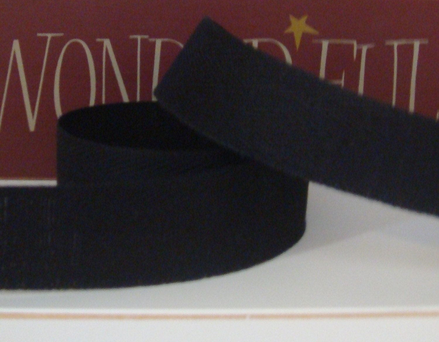 10 Yards Black Cotton Twill Tape for Primitive Rug Hooking