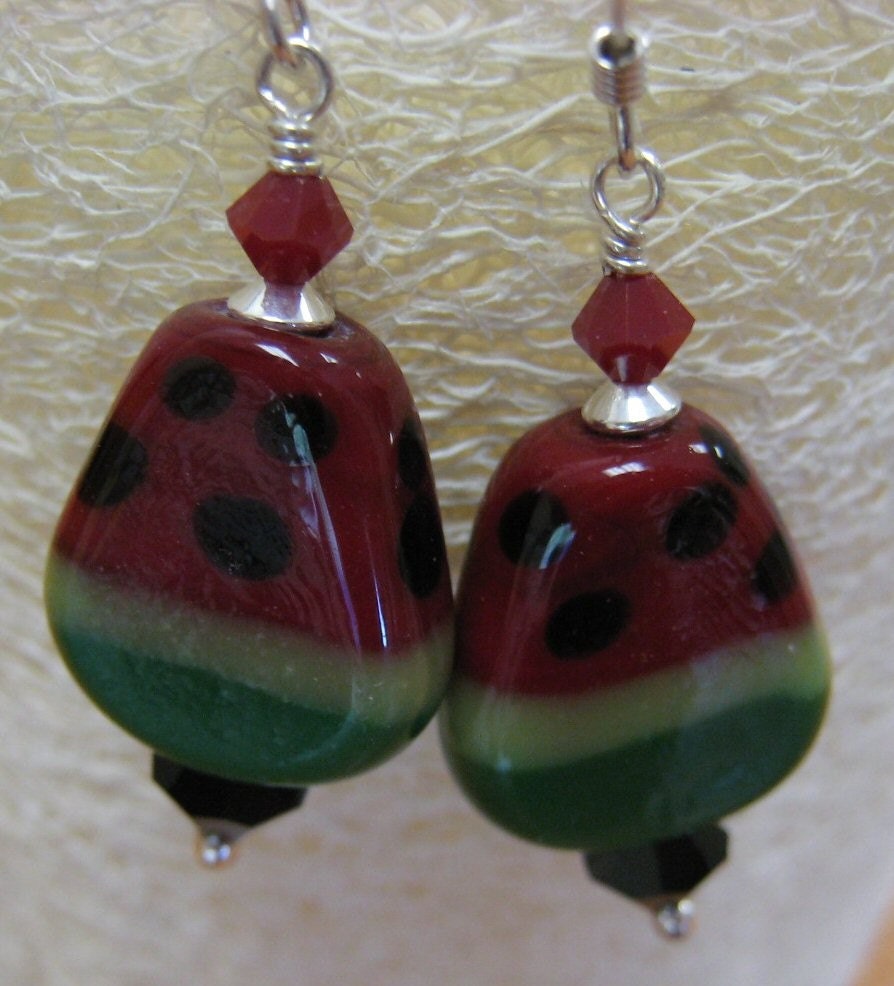 MJ Watermelon Fun Earrings Sterling Silver
