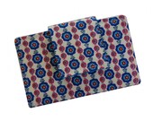 Business card wallet in retro flowers