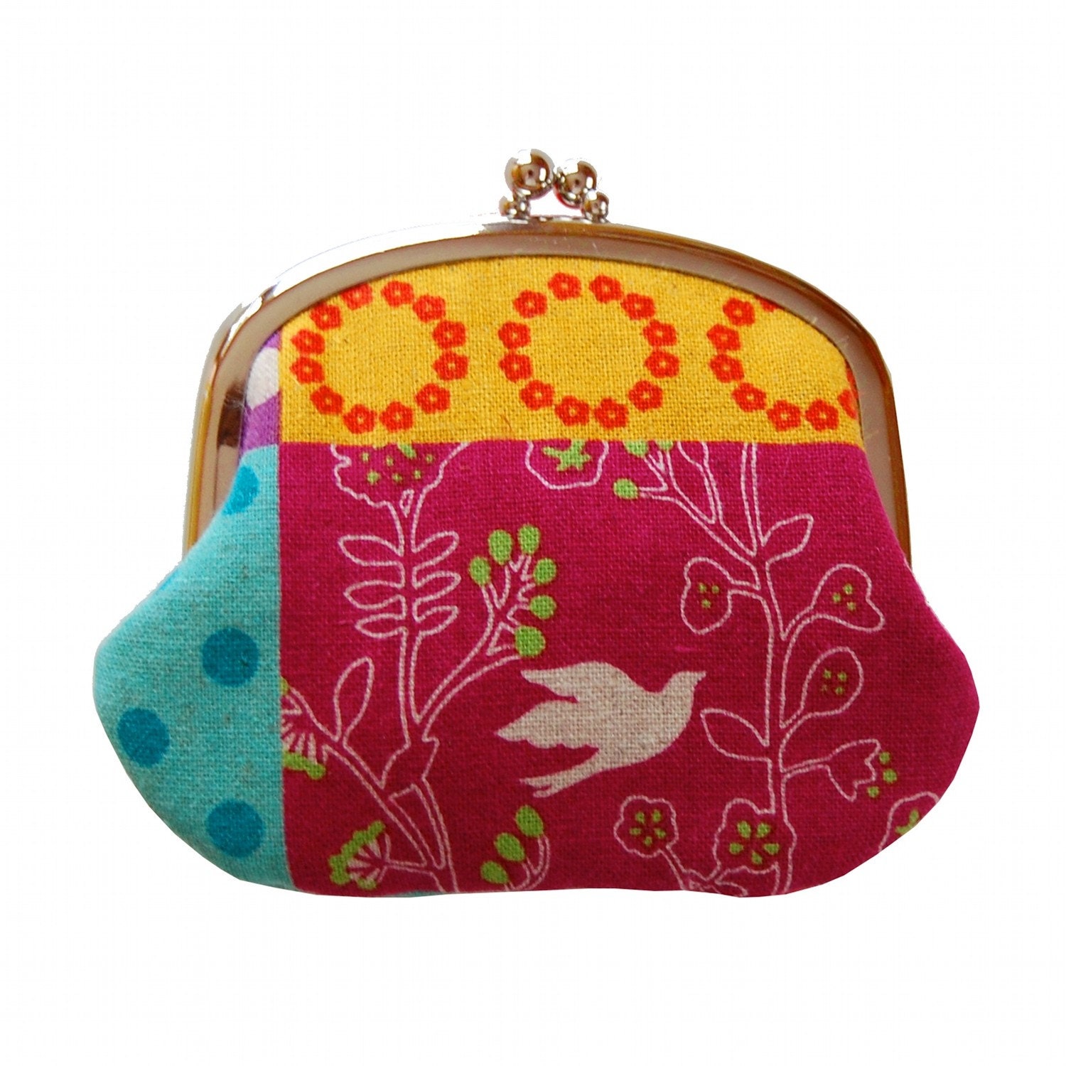 Coin purse in bright patchwork