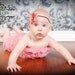 Sale ......Ready to ship Peachy Pink  Petti romper sz Medium 6 to 24m