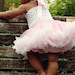 Sale........Ready to ship Lt Pink and White Pettiskirt sz Premie to 12 mons old only