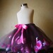 Brown and Pink Petal filled tutu skirt for Newborn and toddler girls, Petal filled tutu skirt for ballet