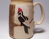 Ivory Billed Woodpecker  Pottery Mega Mug Limited Series 74 microwavable 24 ounce